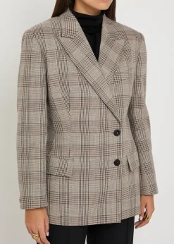 Aretha checked wool blazer