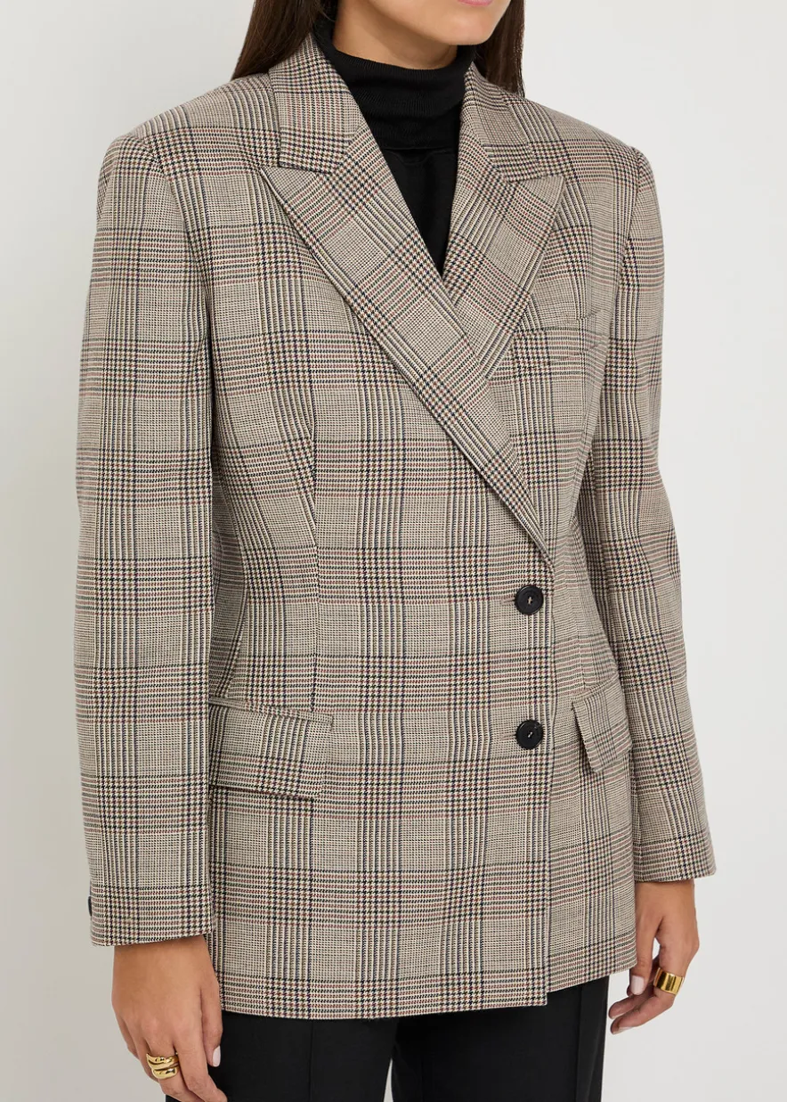 Aretha checked wool blazer