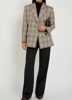 Aretha checked wool blazer