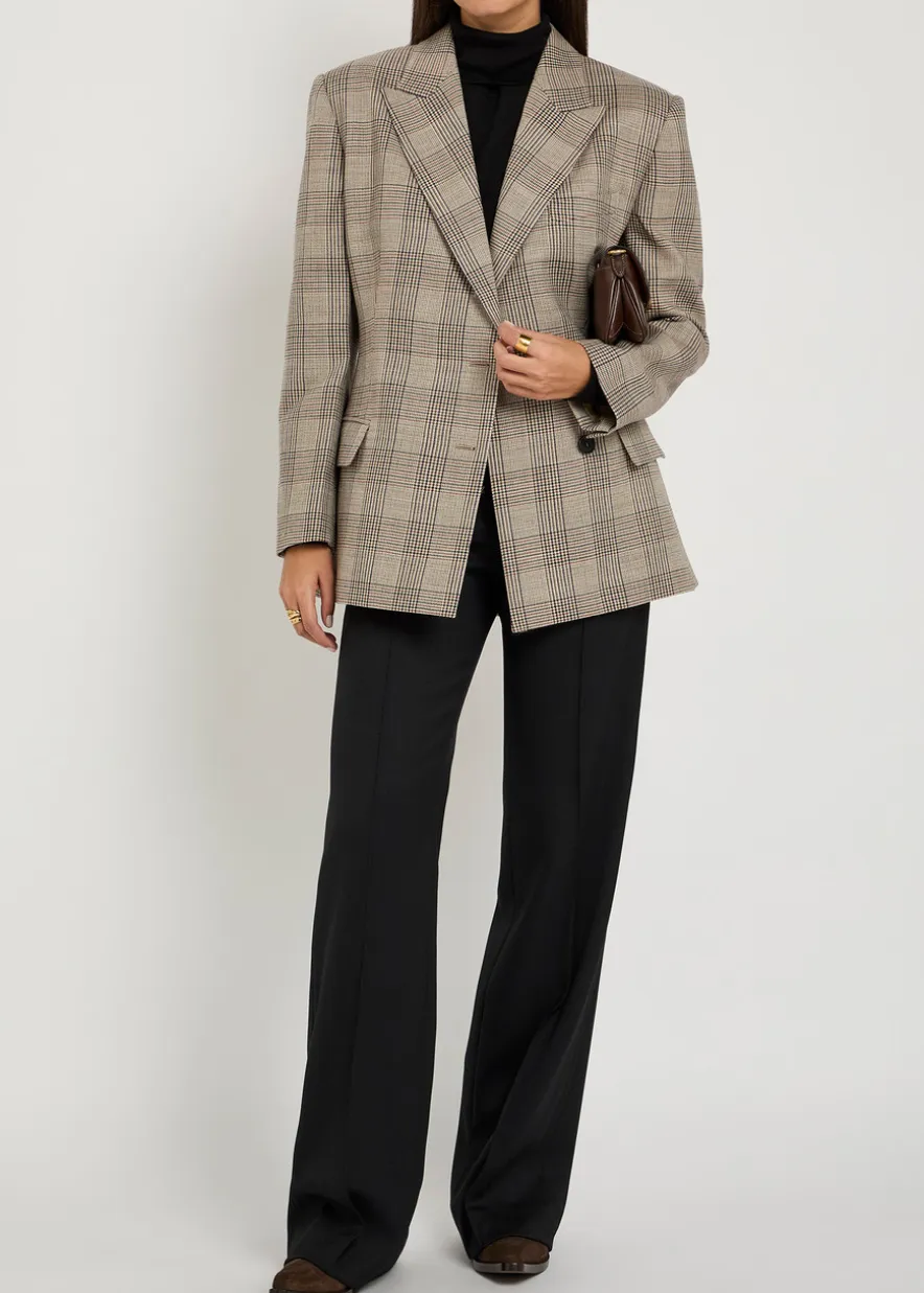 Aretha checked wool blazer