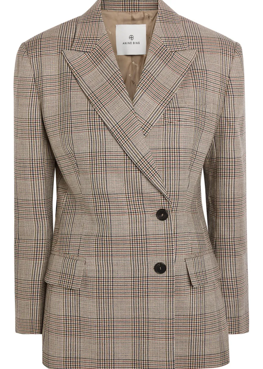Aretha checked wool blazer