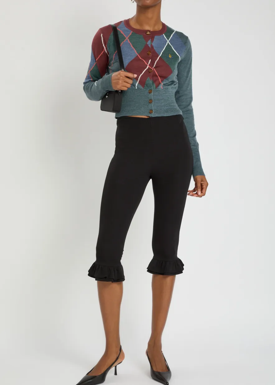 Argyle wool-blend cardigan