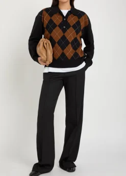 Argyll wool polo jumper