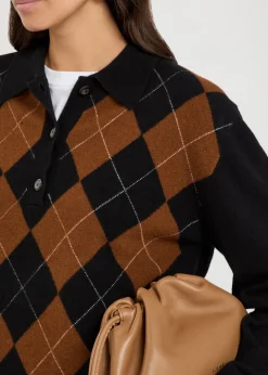 Argyll wool polo jumper
