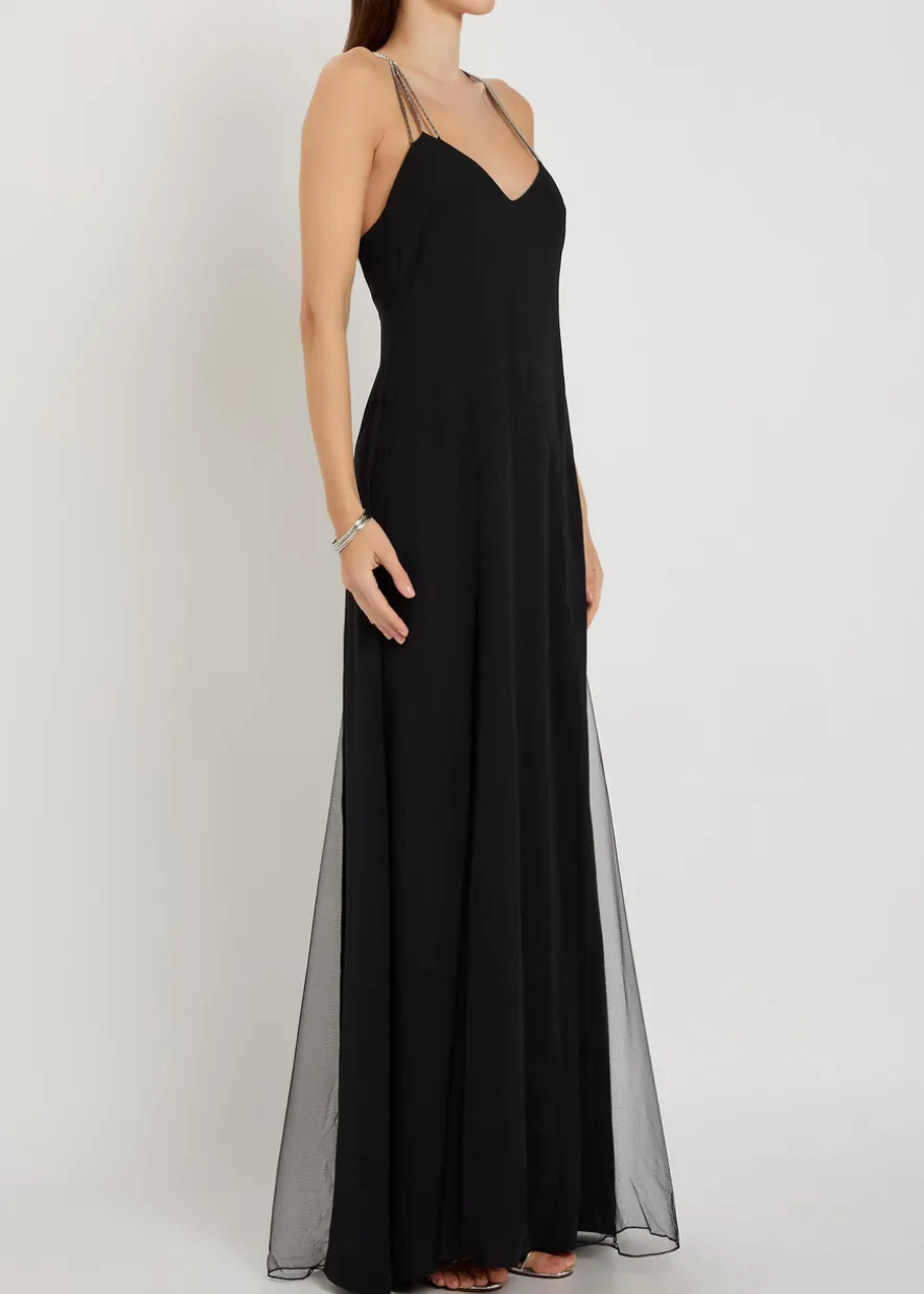 Ariadne embellished stretch-crepe maxi dress