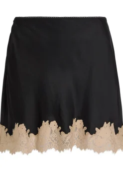 Ariah lace-trim satin mini skirt