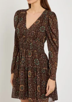 Aries patterned silk mini dress