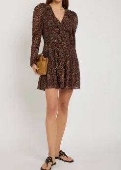 Aries patterned silk mini dress