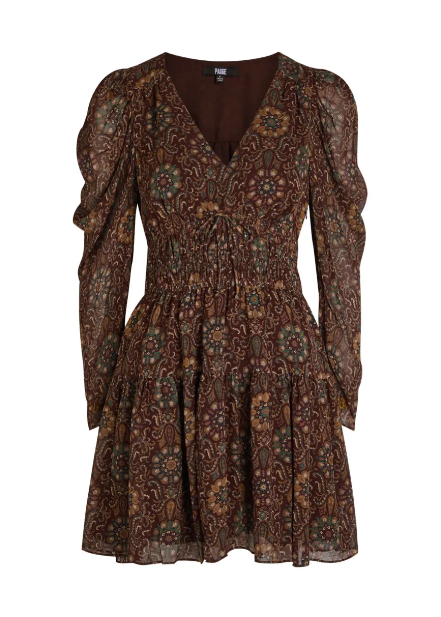Aries patterned silk mini dress