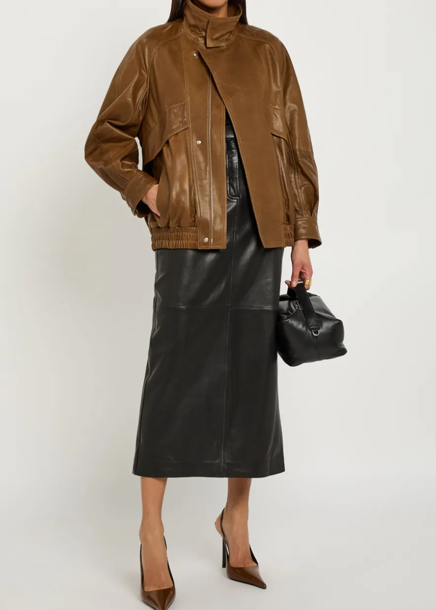 Ariste leather bomber jacket