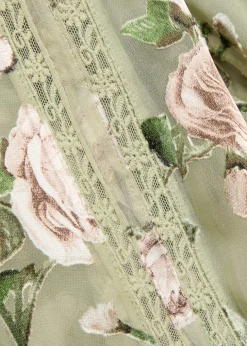 Arlette floral-devoré chiffon blouse