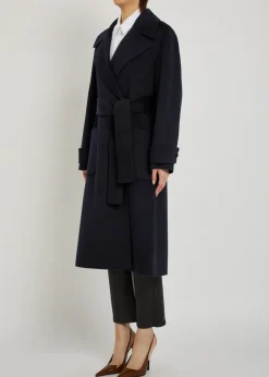 Arlina double-breasted wool and cashmere-blend coat