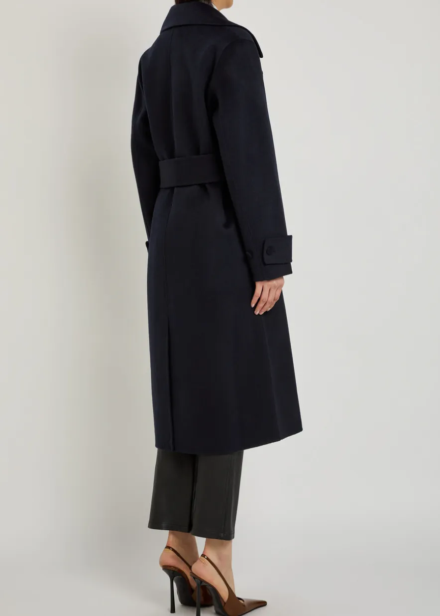 Arlina double-breasted wool and cashmere-blend coat