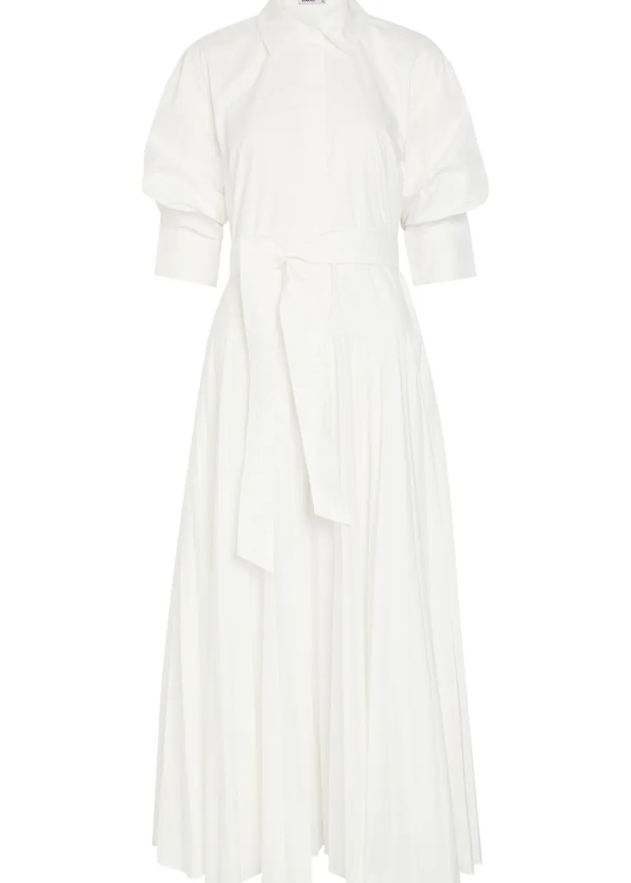 Arlo belted cotton-blend poplin maxi dress