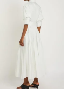 Arlo belted cotton-blend poplin maxi dress