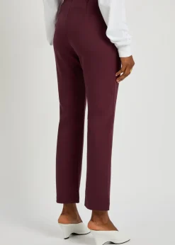 Asadi slim-leg stretch-wool trousers