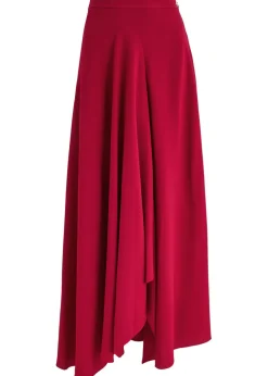 Asha draped crepe maxi skirt