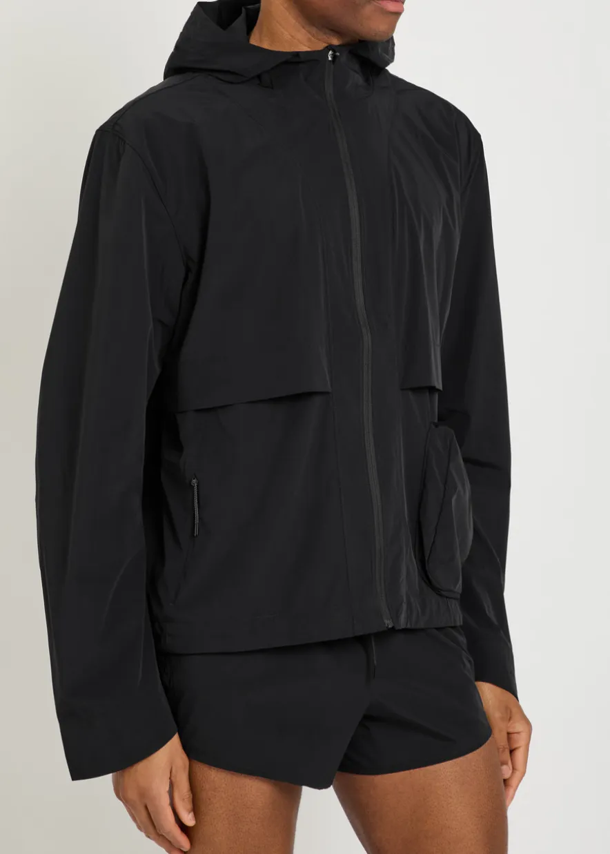 Ashbury hooded stretch-nylon run jacket