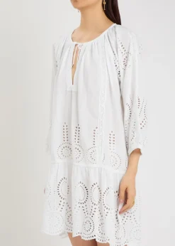 Ashley broderie-anglaise cotton kaftan