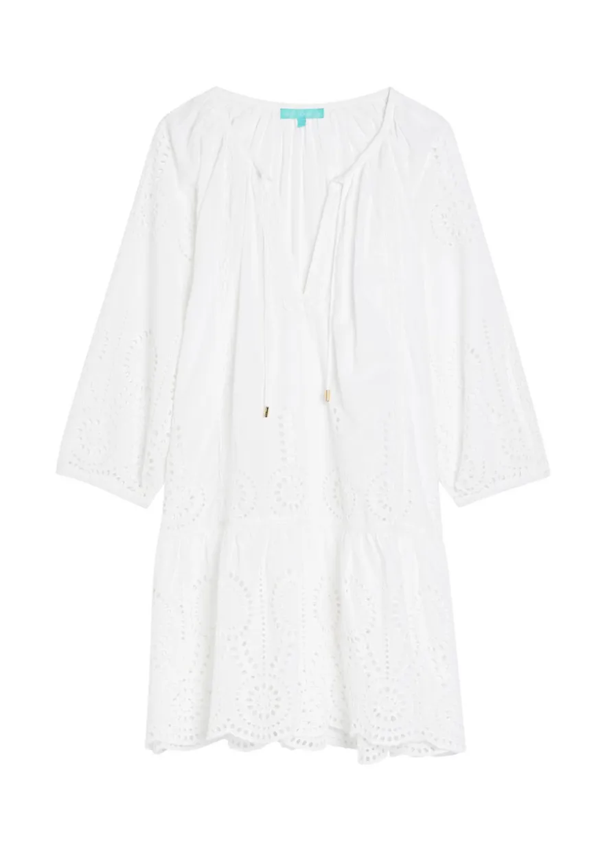 Ashley broderie-anglaise cotton kaftan