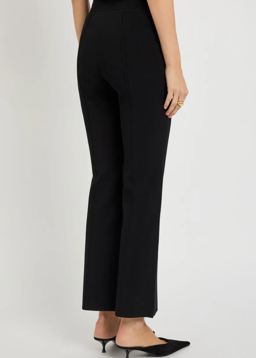 Ashlon flared-leg stretch-knit trousers