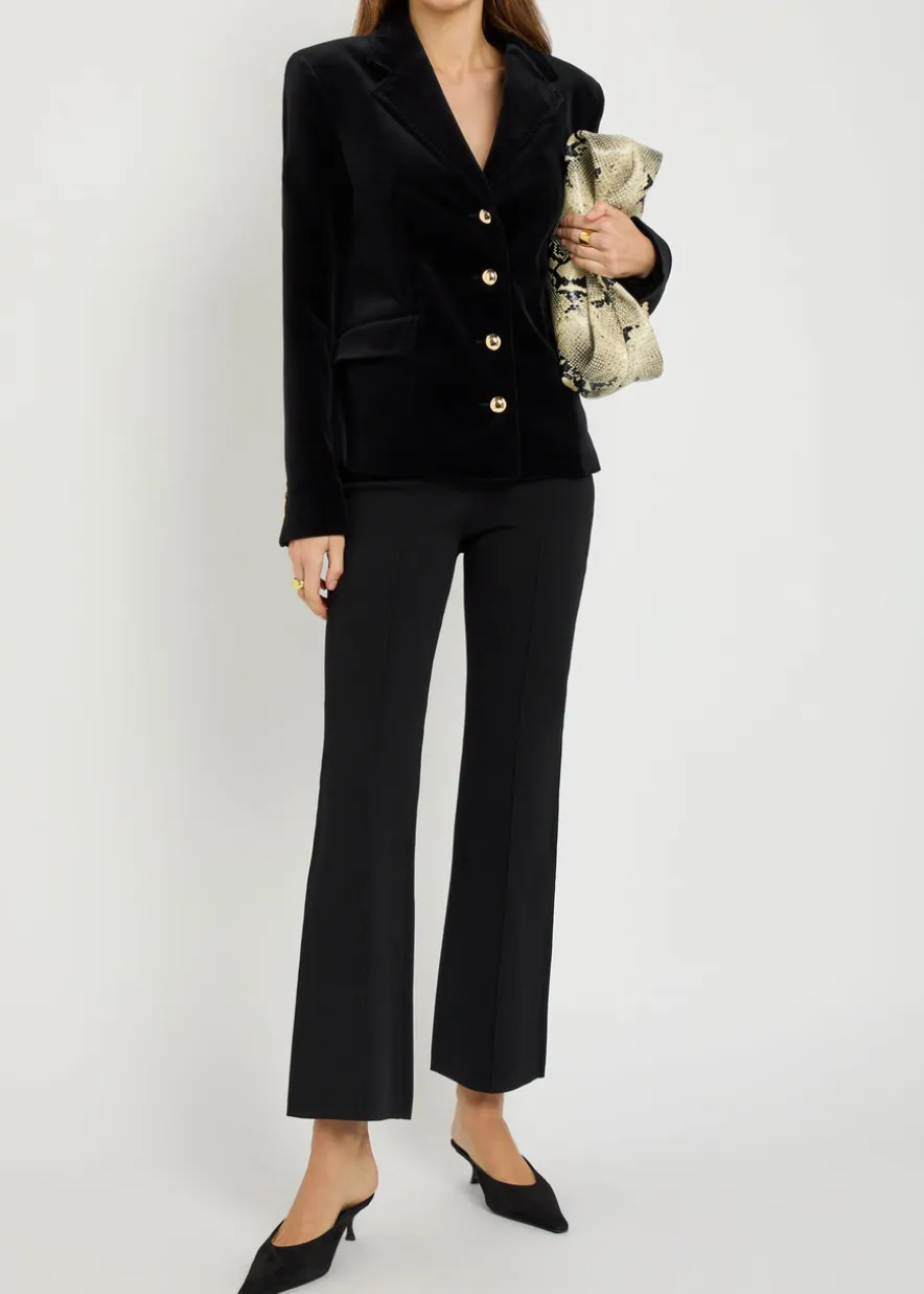 Ashlon flared-leg stretch-knit trousers