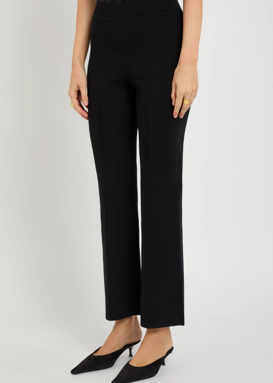 Ashlon flared-leg stretch-knit trousers