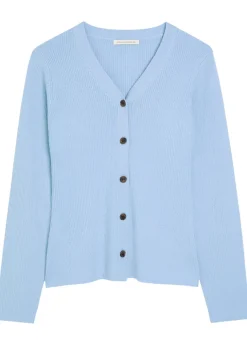 Ash ribbed wool cardigan