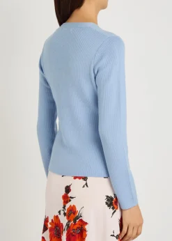 Ash ribbed wool cardigan