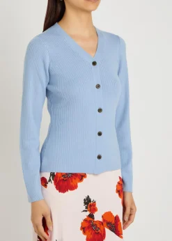 Ash ribbed wool cardigan