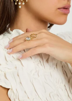 Asterales Floating Vine 14kt gold-plated ring