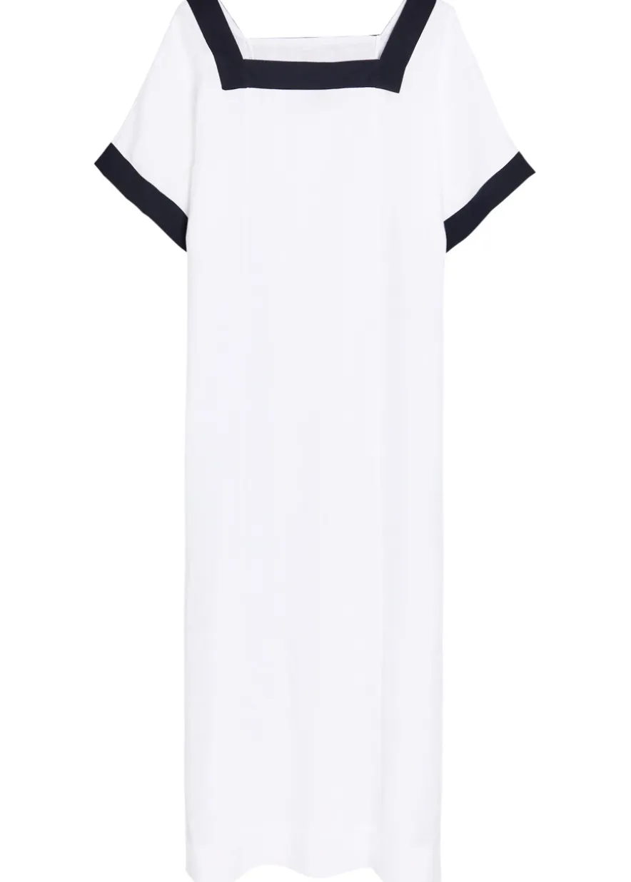 Astypalea linen midi kaftan dress