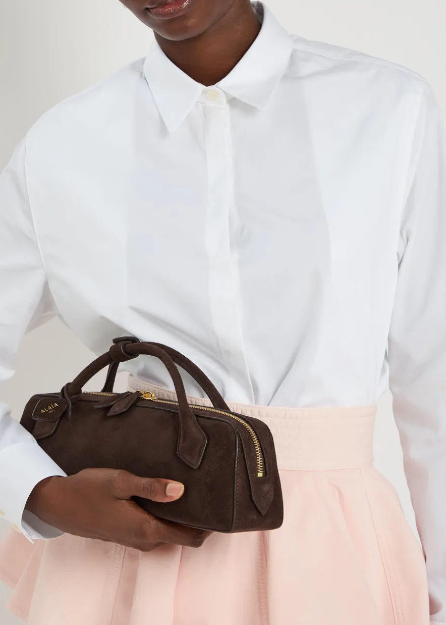 Asymmetric cotton-poplin shirt