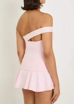 Asymmetric stretch-cotton top
