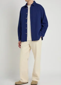 Atlanta striped stretch-cotton shirt