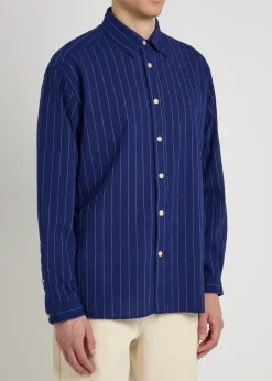 Atlanta striped stretch-cotton shirt