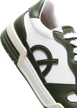Atom panelled faux leather sneakers
