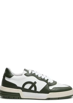 Atom panelled faux leather sneakers