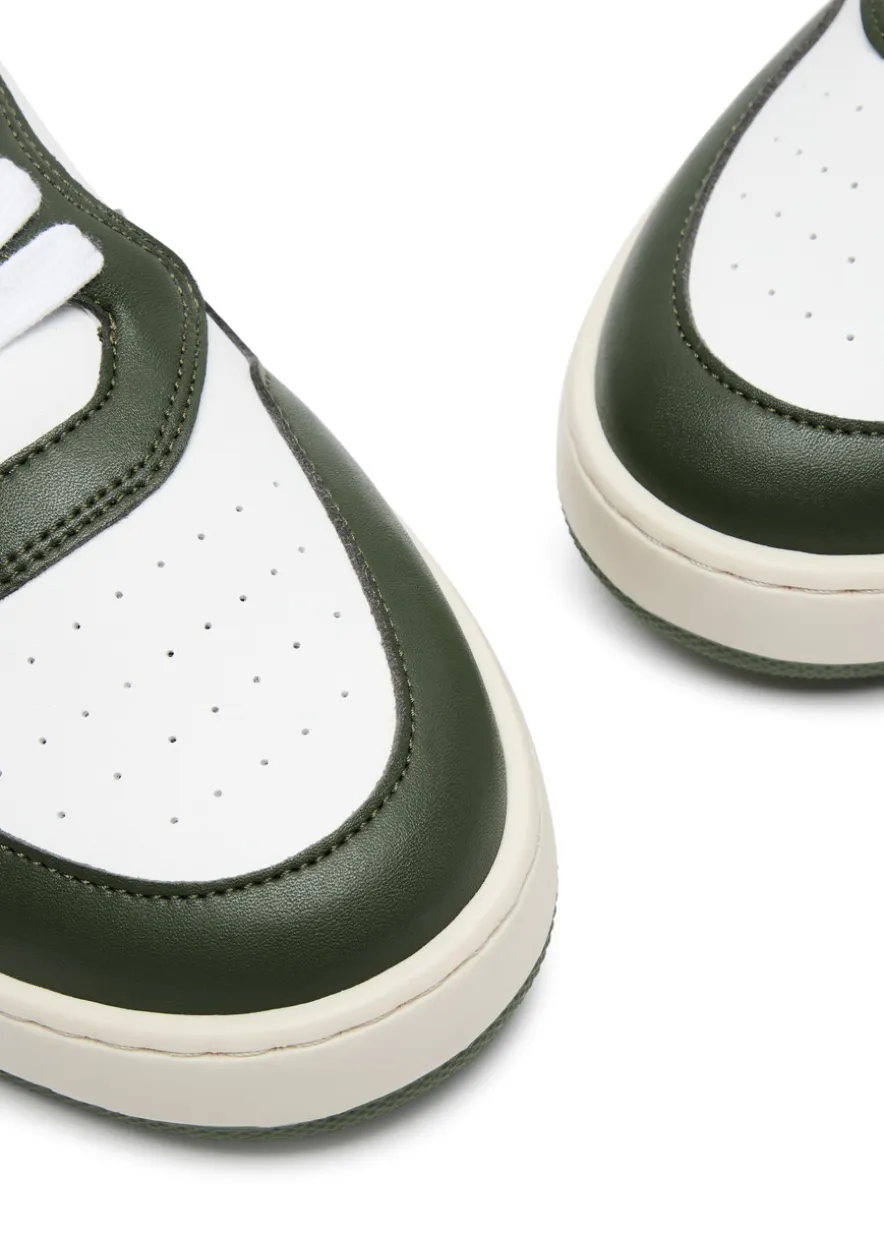 Atom panelled faux leather sneakers