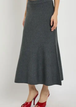 Atwood wool midi skirt