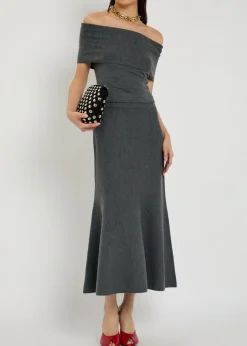 Atwood wool midi skirt