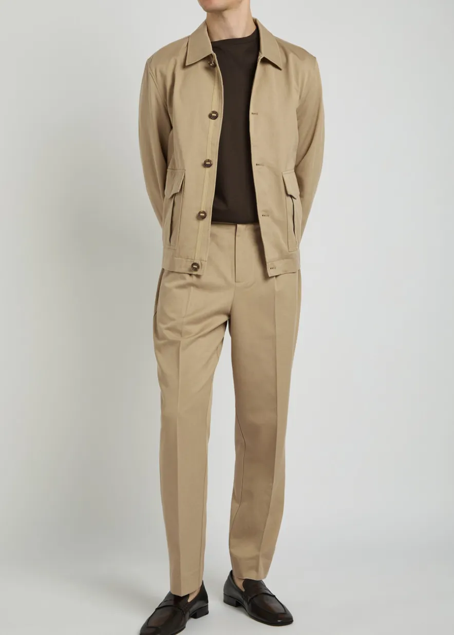Aubyn tapered-leg twill trousers