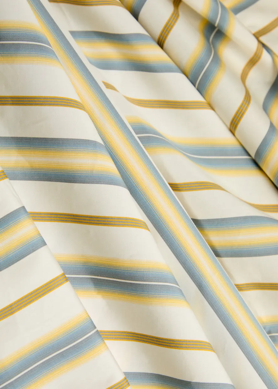 Audrey striped cotton midi wrap skirt