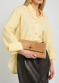 Audrey suede clutch