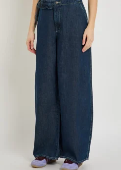 Augusta ruffled straight-leg jeans