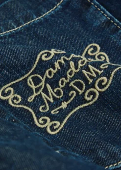 Augusta ruffled straight-leg jeans
