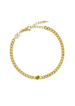 August Birthstone 18kt gold vermeil bracelet