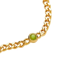 August Birthstone 18kt gold vermeil bracelet
