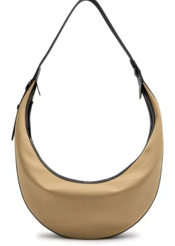 Augustina panelled canvas hobo bag