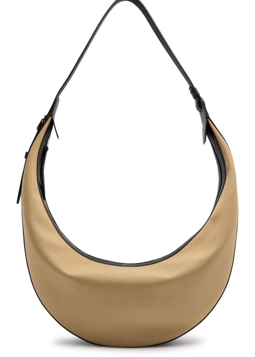 Augustina panelled canvas hobo bag